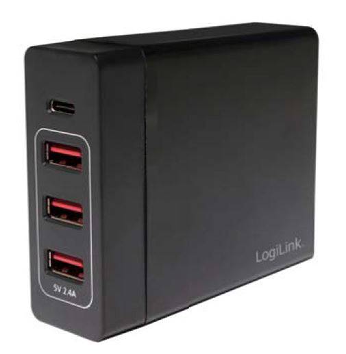 Logilink USB Tischladeadapter 3xUSB-A Port+1xUSB-C Port,60W - PA0122