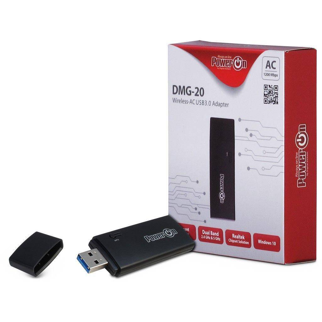 Inter-Tech Wi-Fi 5 USB Adapter DMG-20 USB3.0 Stick 1200Mbps - 88888128