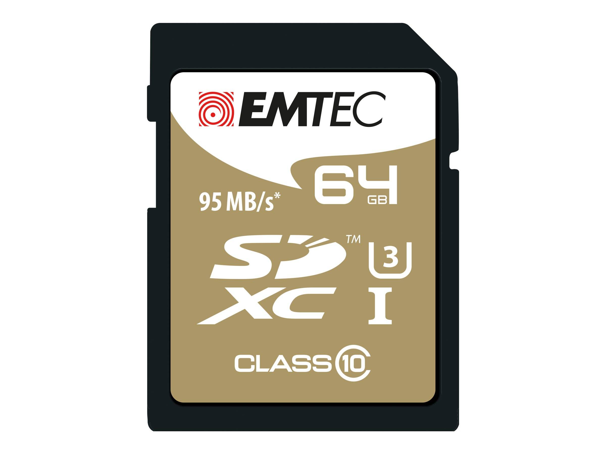 3126170146427 - EMTEC SD Card 64GB SDXC (CLASS10) Speedin + Kartenblister