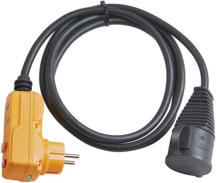 4007123111732 - Netzanschlussleitung 2m 3x15qmm Gummi sw FI-Stecker 25-40°C 250V 1160370 - Brennenstuhl