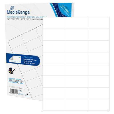 MediaRange Etiketten 70x37mm 1200 St. stark haftend weiß - MRINK149