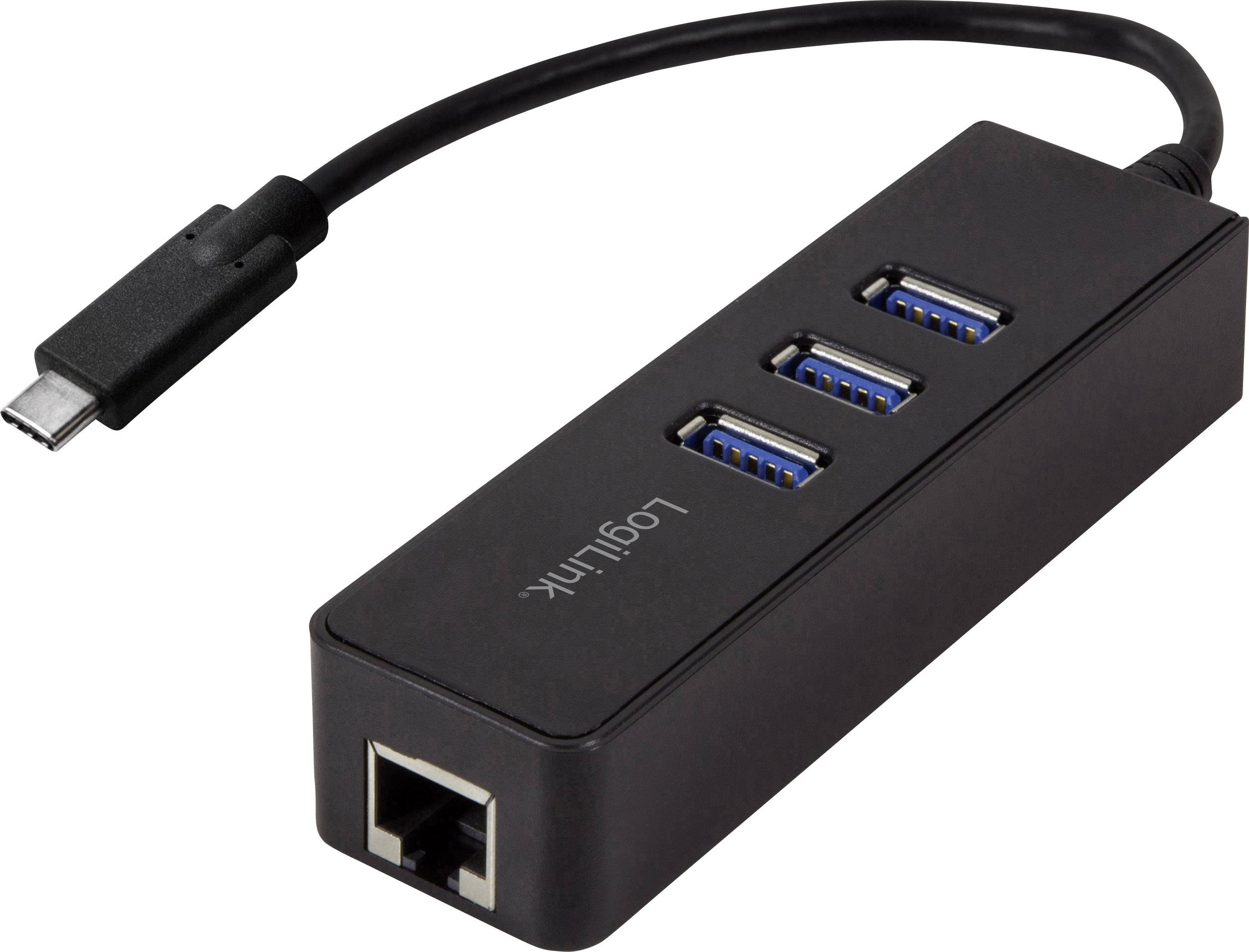 LogiLink Adapter USB 3.0 TypC zu1x RJ45u. 3x USB3.0 Typ A