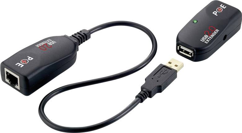 LogiLink USB 2.0 CAT5 Verlängerung (Extender) bis 50m PoE - UA0207