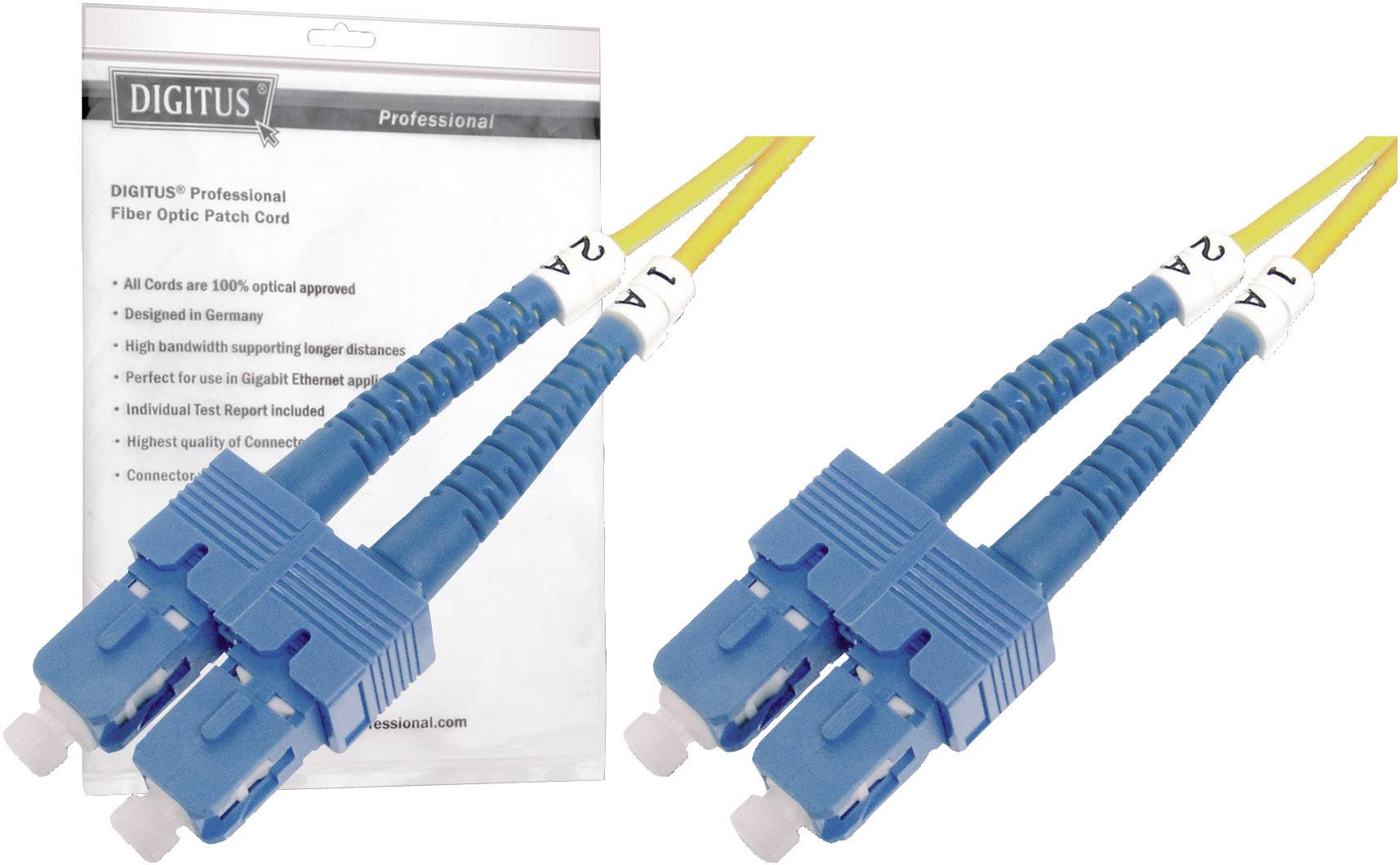 DIGITUS LWL Patchkabel SC -> SC 2.00m Singlemode Duplex OS2 - DK-2922-02