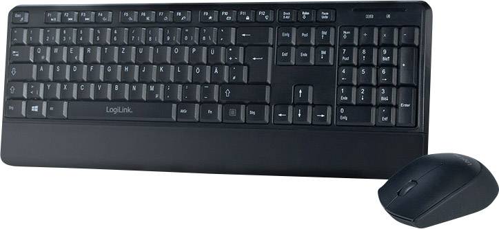 Logilink Tastatur Maus Kombination Funk 2.4 GHz schwarz - ID0161