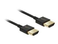 DELOCK HDMi-Kabel HighSpeed Ethernet A->A 4K 3D 0,25m schw. - 85117