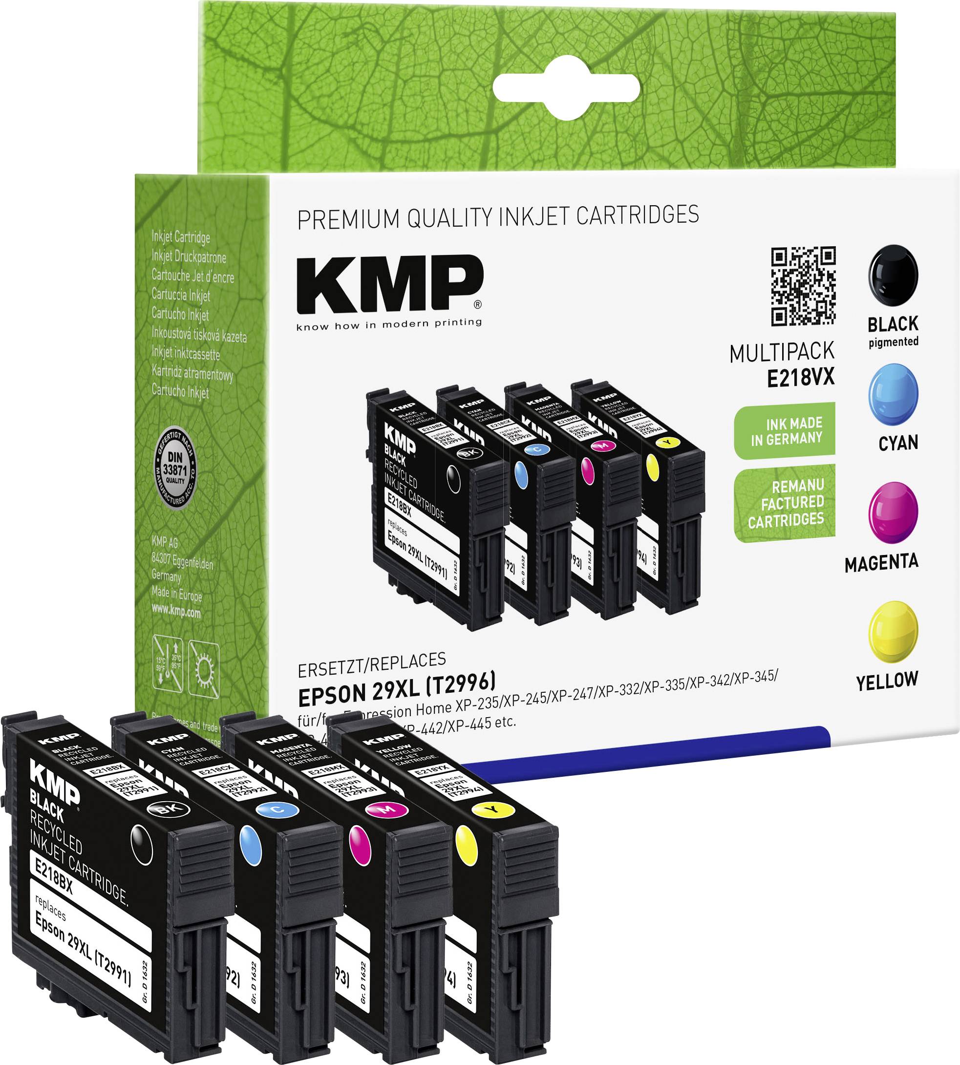 KMP Patrone Epson T2996 Multip. 450-470S. E218VX remanufactured - 1632,4050