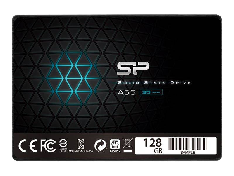 SSD 128GB Silicon Power 2.5 SATAIII A55 3D Nand TLC - SP128GBSS3A55S25