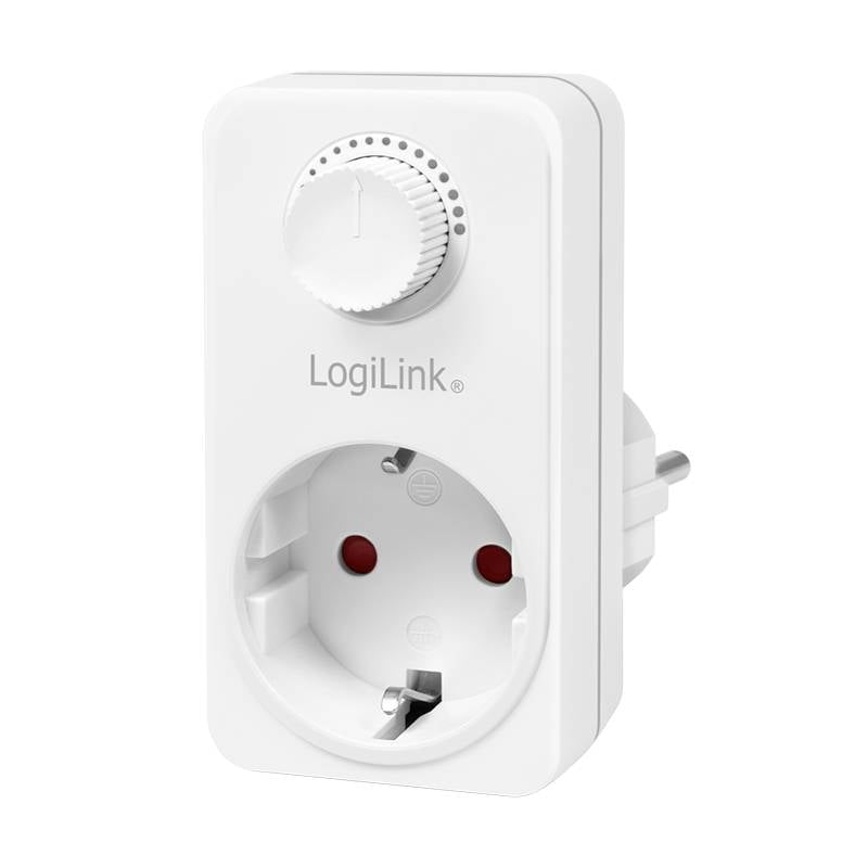 LogiLink Steckdosenadapter mit Dimmer weiß