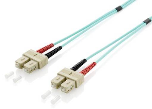 Equip LWL Patchkabel SC->SC 2.00m Multimode Duplex OM3 turq Polybeutel - 255322