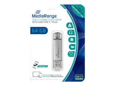 MediaRange USB-Stick 64 GB USB 3.1 combo mit USB Type-C - MR937