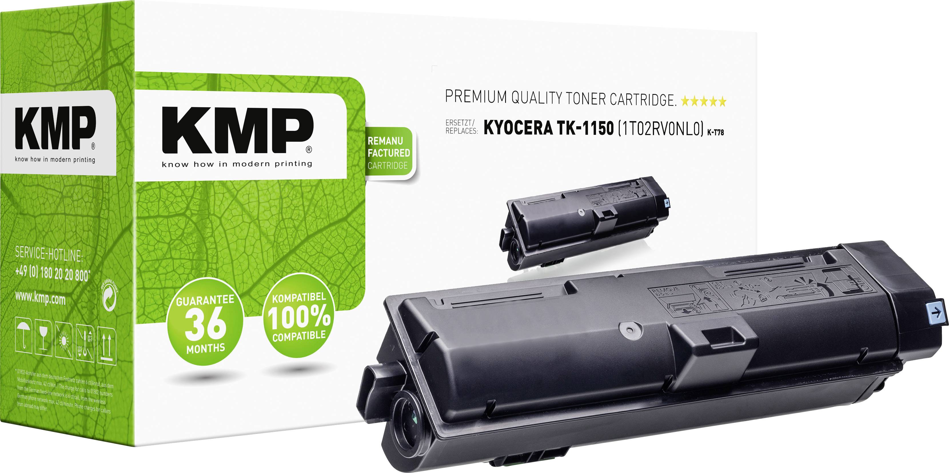 KMP Toner Kyocera TK-1150/TK1150 black 3500 S. K-T78 remanufactured - 2914,0000