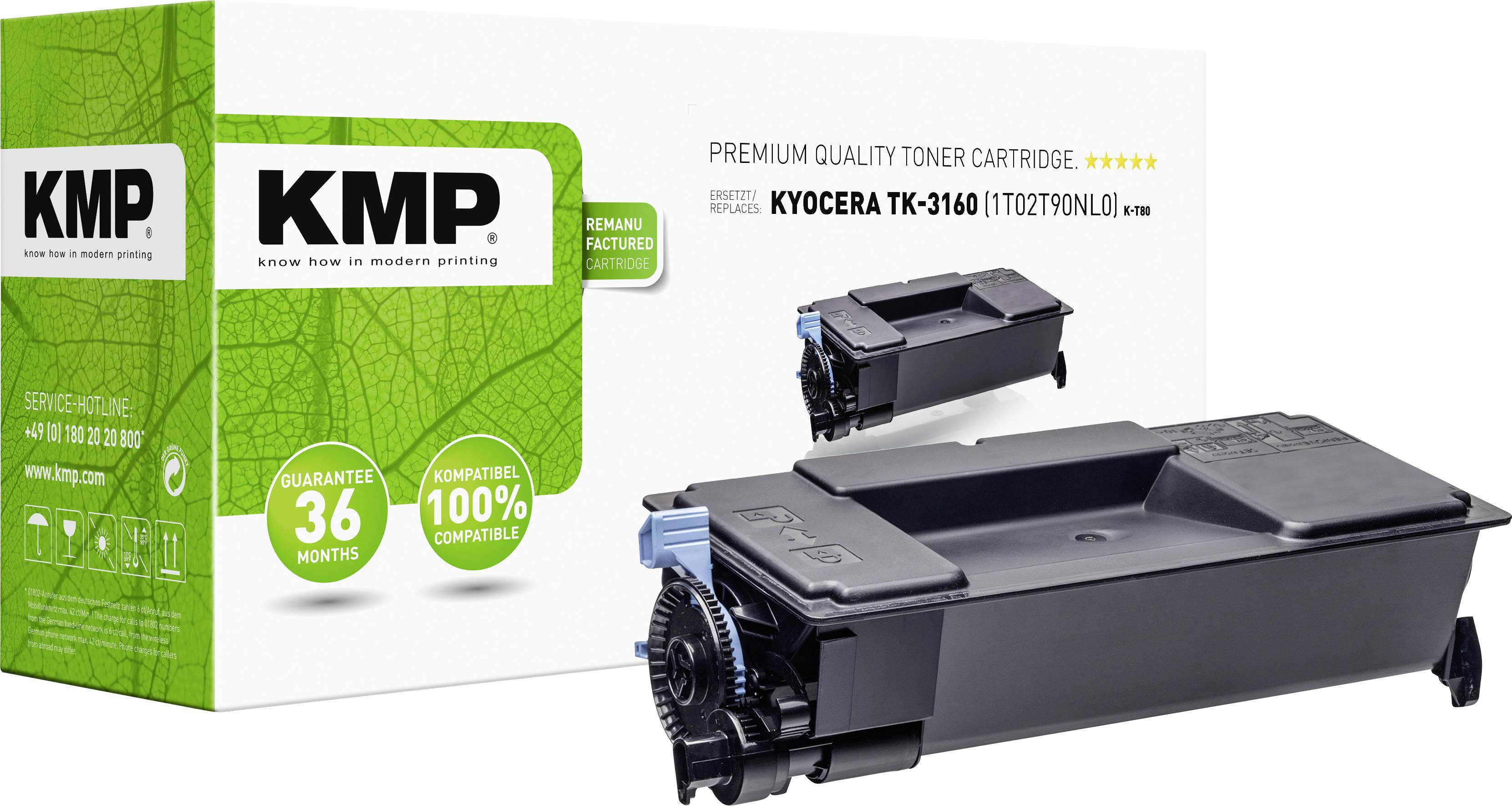 KMP Toner Kyocera TK-3160/TK3160 black 14000 S. K-T80 remanufactured - 2917,0000