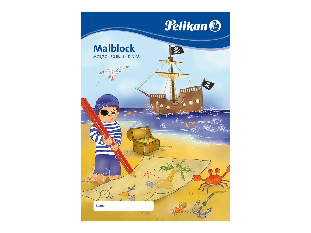 Pelikan Malblock A3 70g/m 30 Bl. MC3/30 chlorfrei wei - 137661