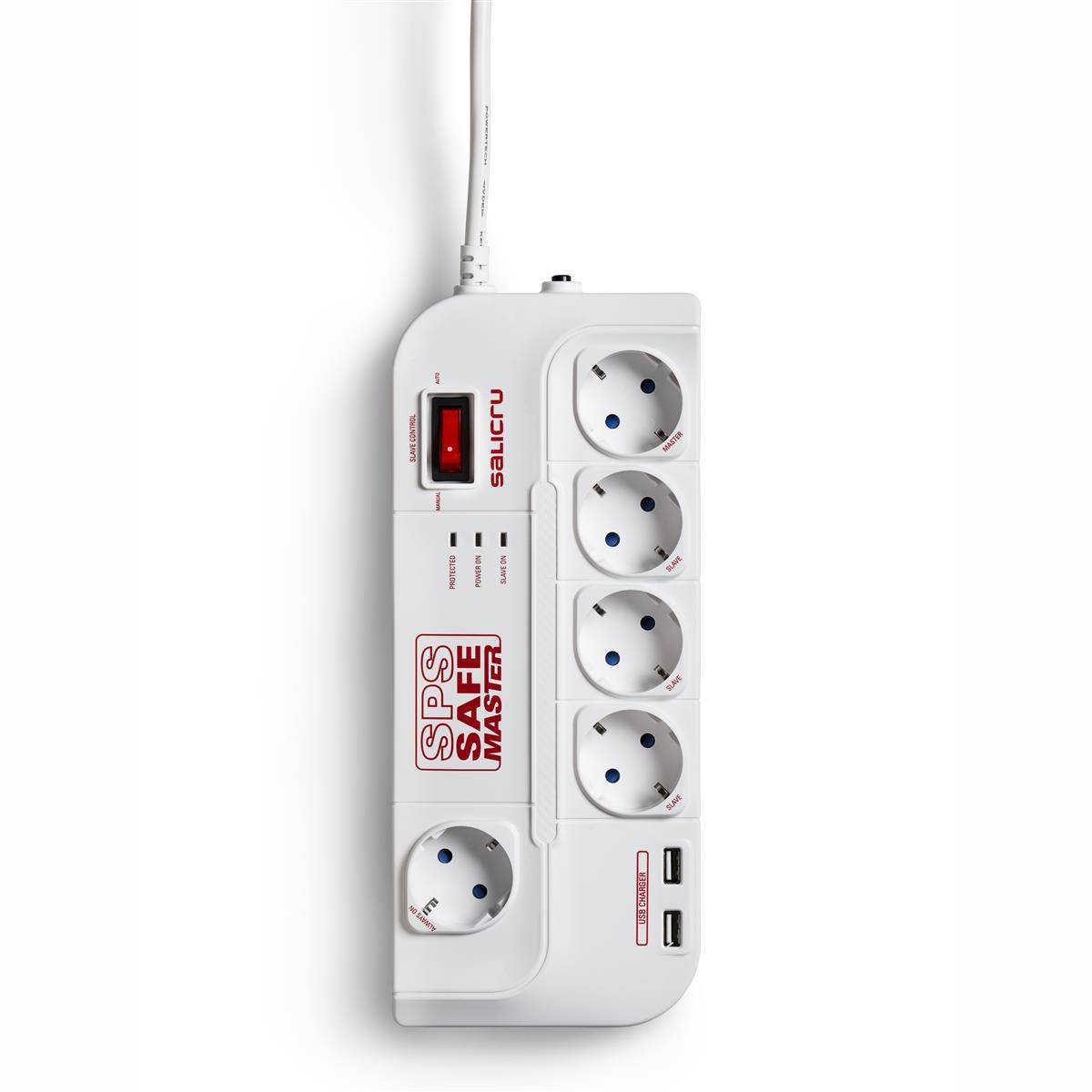 SALICRU Überspannungsschutz SPS SAFE MASTER, 5 Plugs+2xUSB - 680BA000005