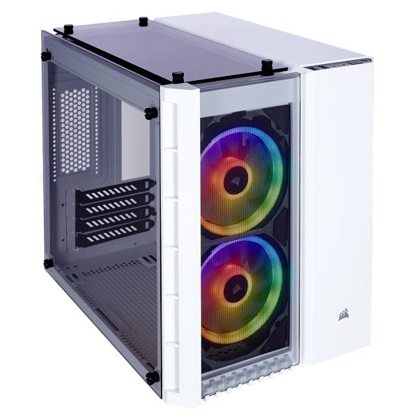 CORSAIR Geh Micro ATX Crystal 280X RGB White (Tempered Gla - CC-9011137-WW