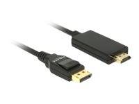 DELOCK Displayport Kabel DP -> HDMI St/St 4K 1.00m schwarz - 85316