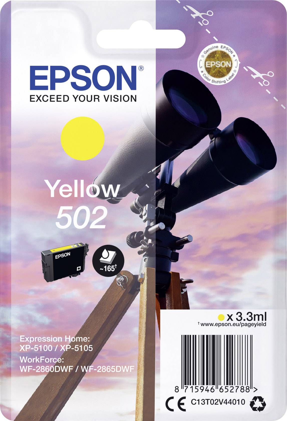 Patrone Epson 502 yellow T02V4 - C13T02V44010