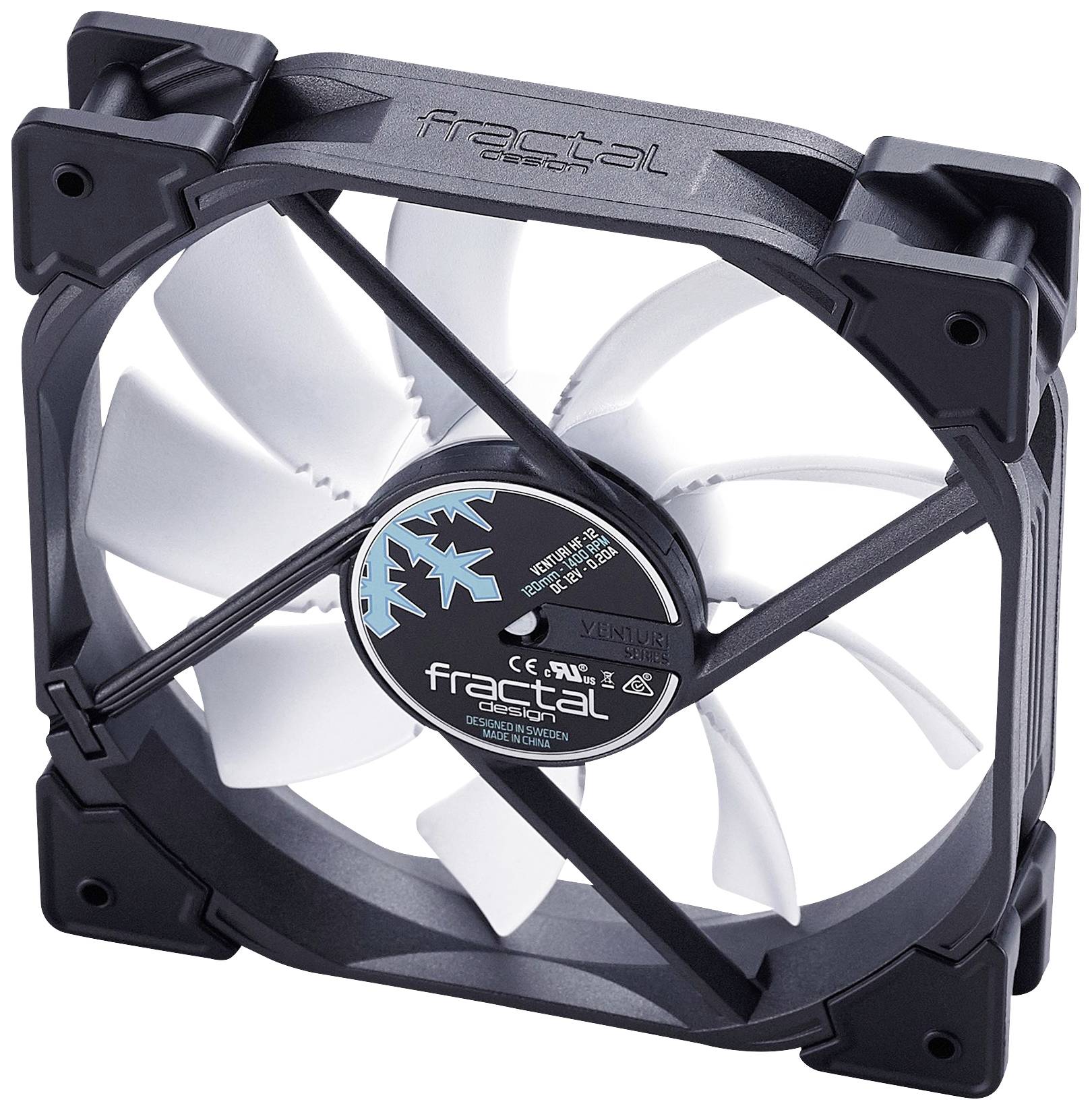 FRACTAL DESIGN Lüfter Venturi HF-12 120mm white - FD-FAN-VENT-HF12-WT