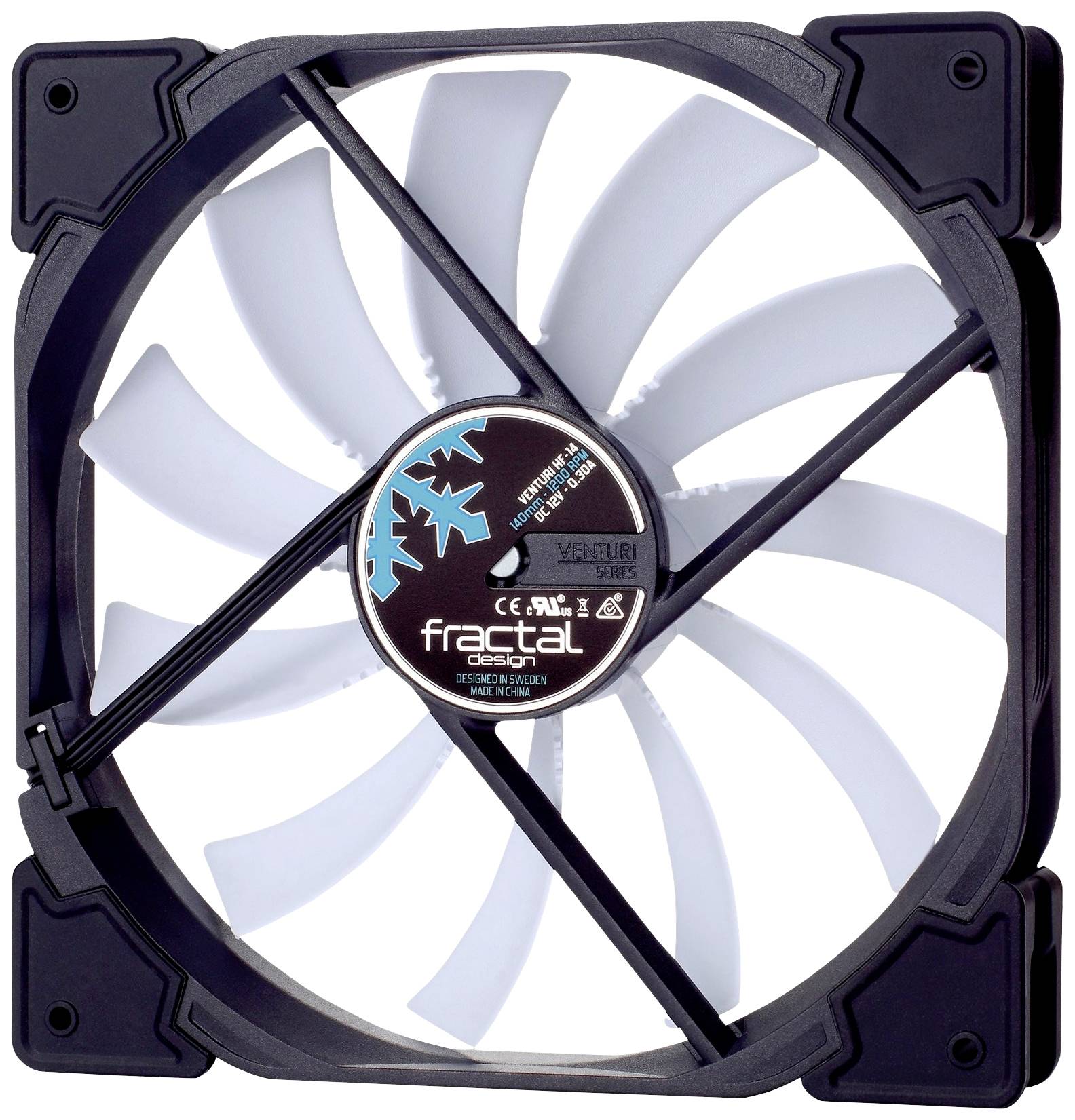 FRACTAL DESIGN Lüfter Venturi HF-14 140mm White - FD-FAN-VENT-HF14-WT