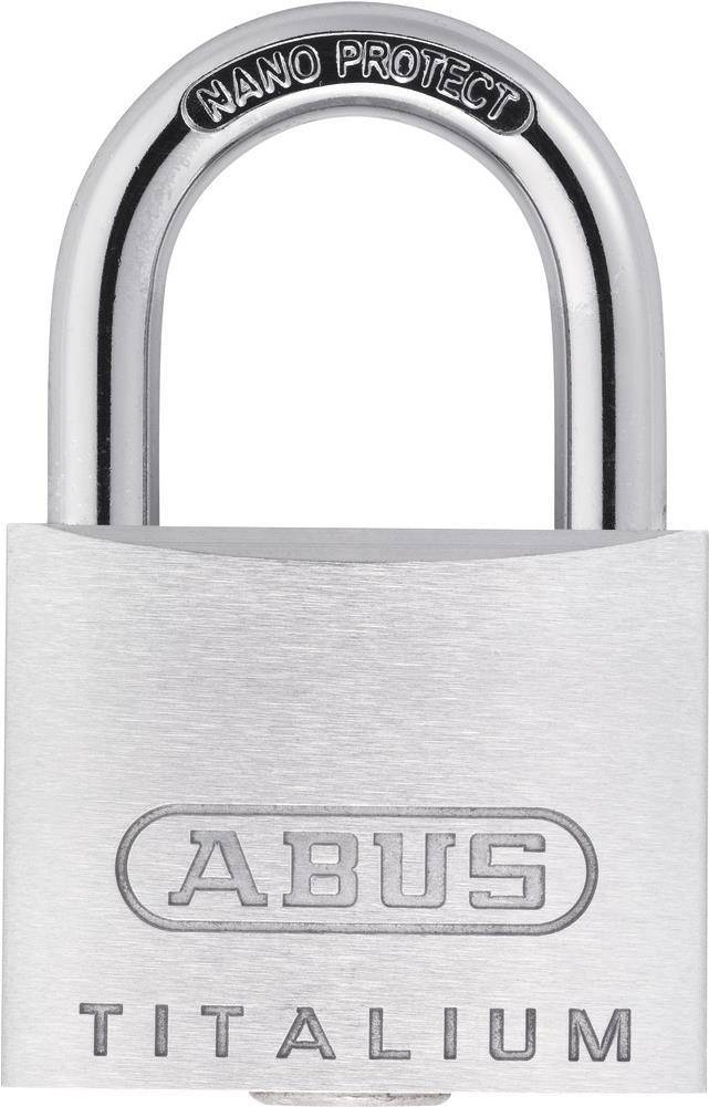 ABUS Titalium-Vorhängeschloss vers. schl. SB verpackt 50mm - 64TI/50 B/DFNLI