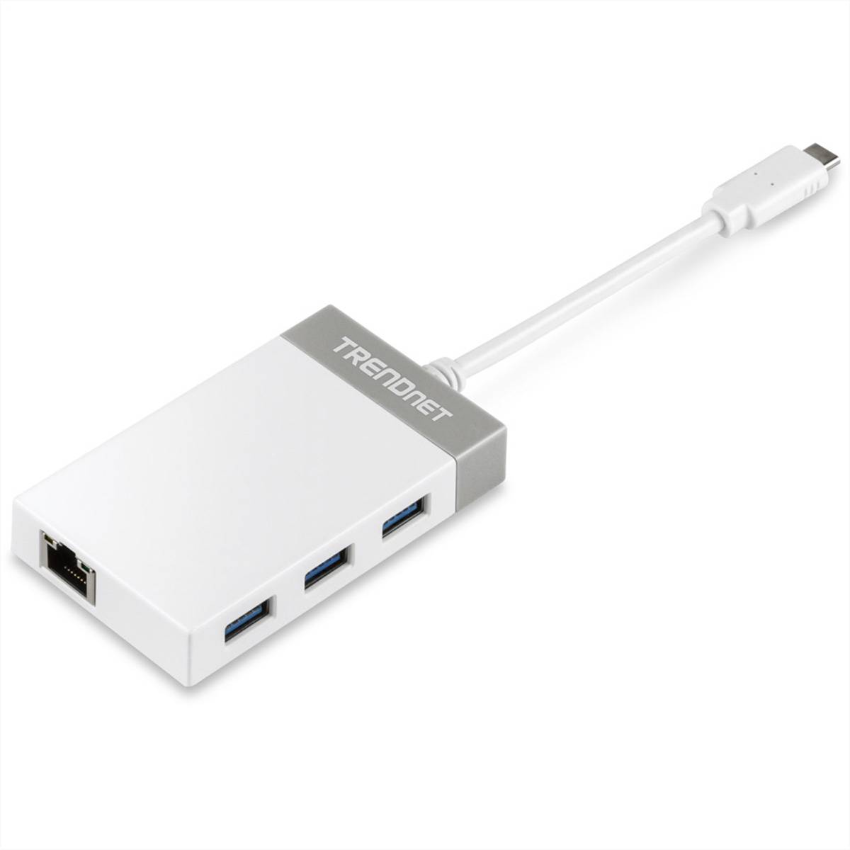 TRENDnet Hub USB-C zu Gigabit Ethernet und 3x USB 3.0 - TUC-ETGH3