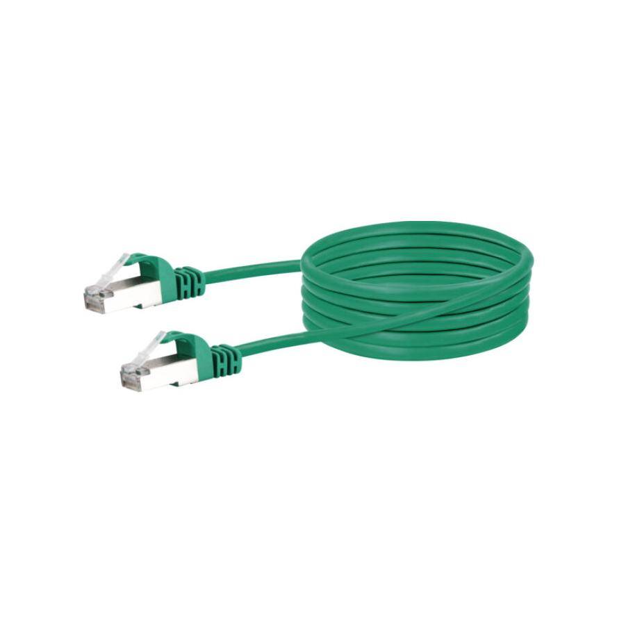 Schwaiger CAT6 Netzwerkkabel , S/FTP, 1,0m, grün - CKB6010059