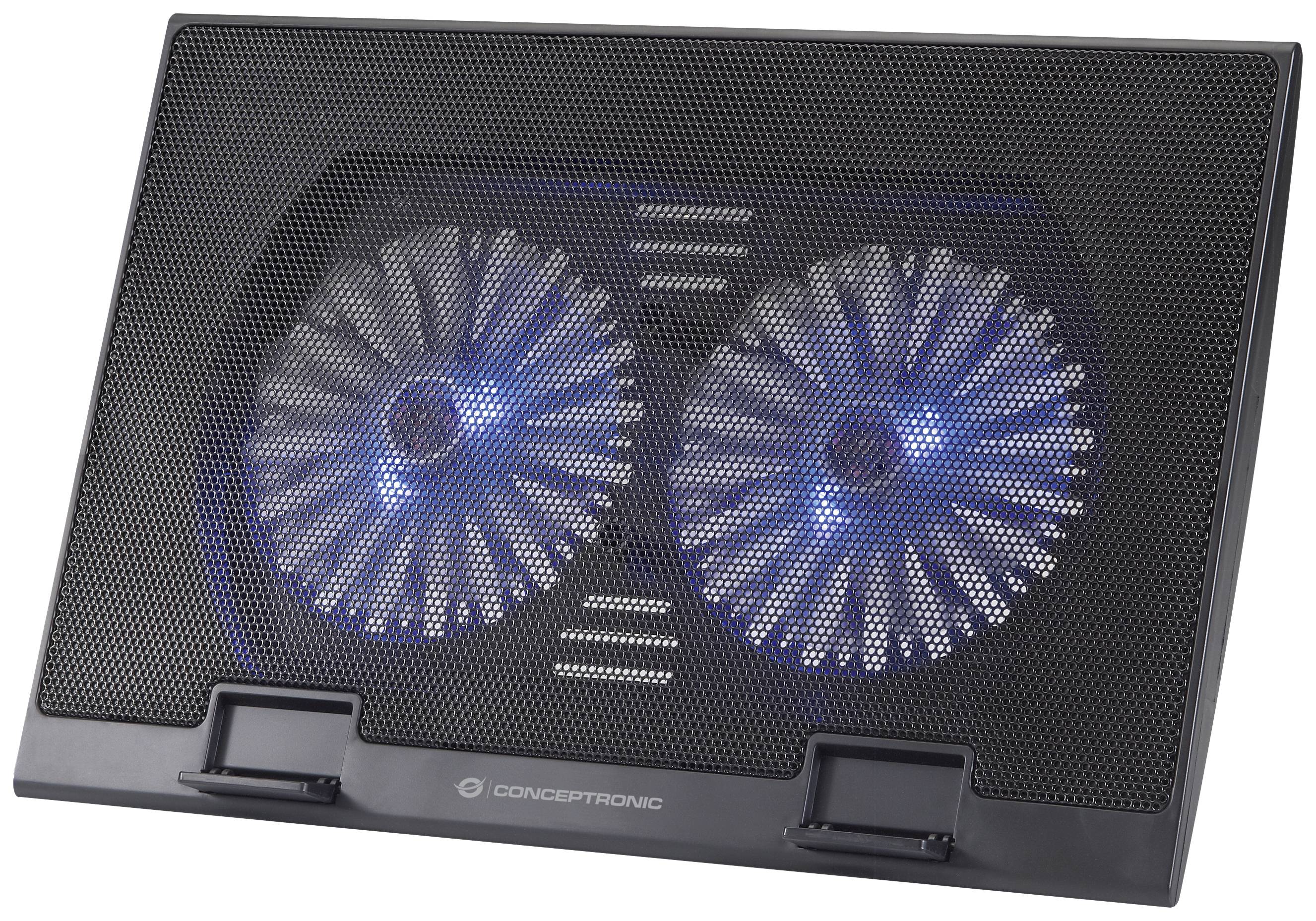 CONCEPTRONIC 2-Fan Cooling Pad (17.0)/ Ergonomisch THANA02B - THANA02B