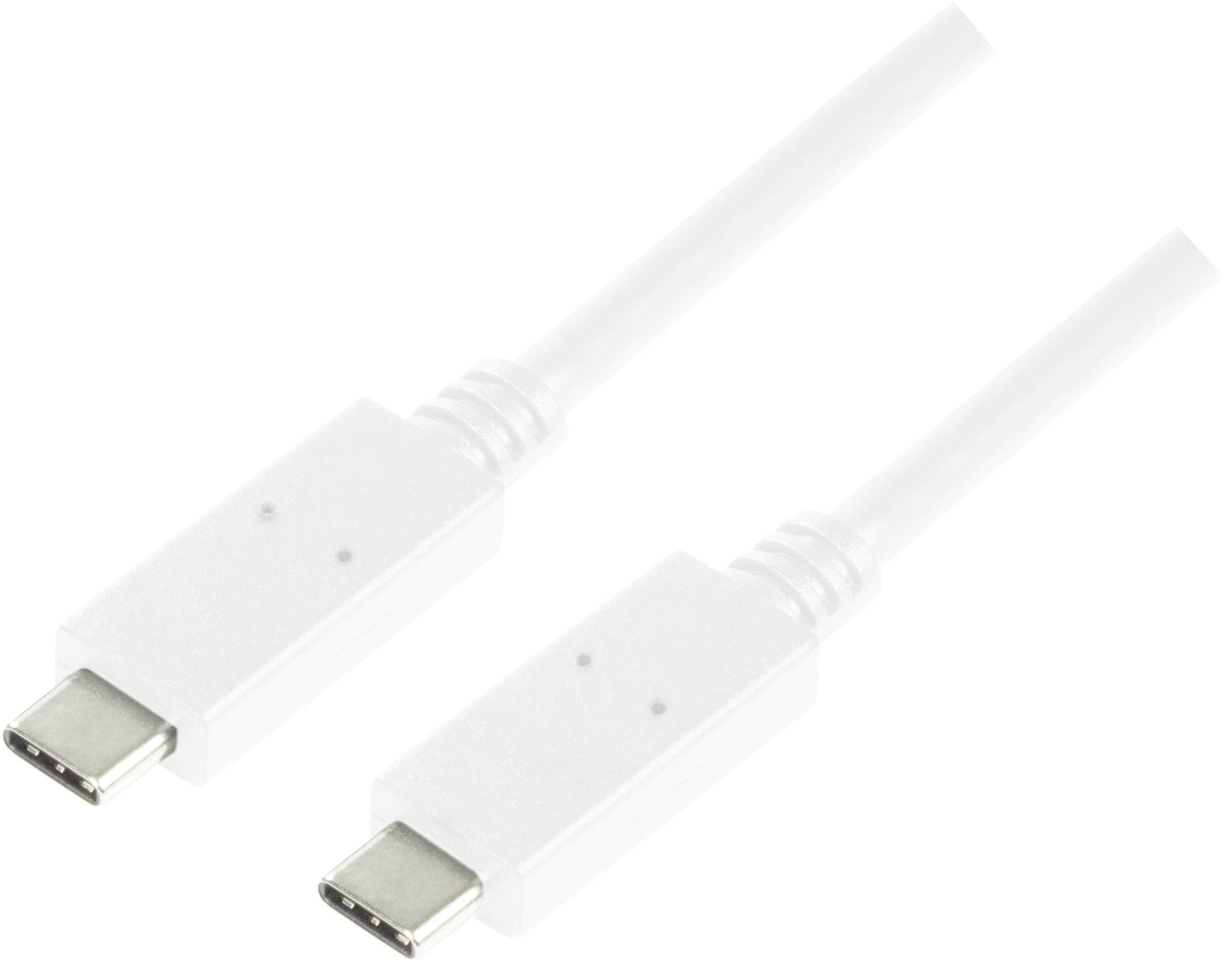 Logilink USB 3.1 Anschlusskabel USB-C Gen2, 0,5 m weiß - CU0130