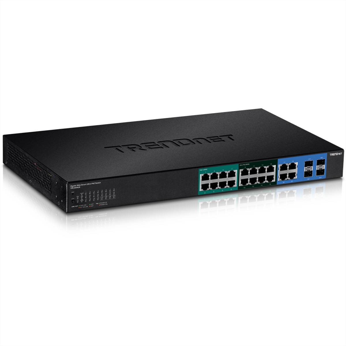 TRENDnet Switch 20-port Gbit UPoE 370W Web Smart 19 - TPE-204US