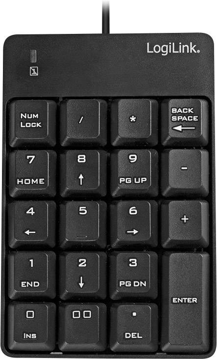 LogiLink Keypad mit USB-A Anschluss schwarz