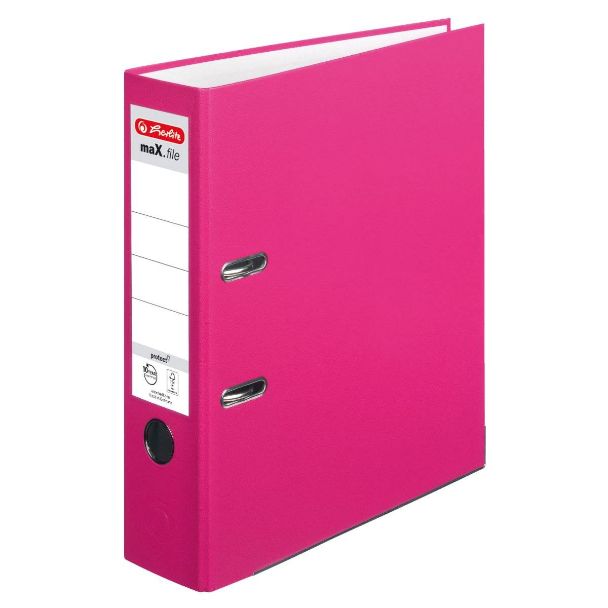 Herlitz Ordner maX.file protect A4 8cm pink Einstecksch. - 11053683