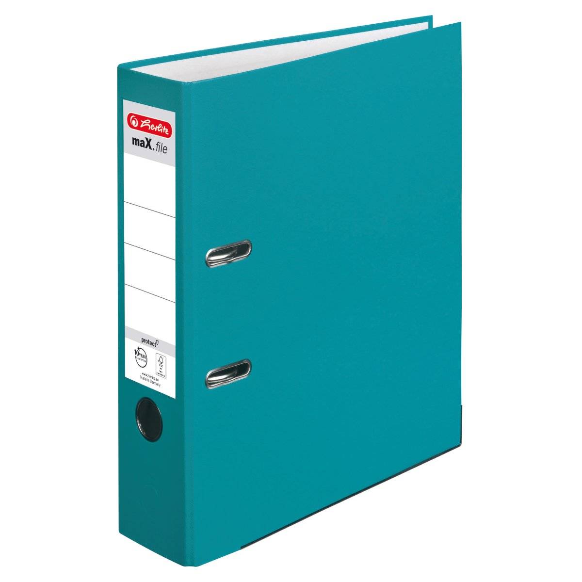 Herlitz Ordner maX.file protect A4 8cm carib.turq. Einstecks