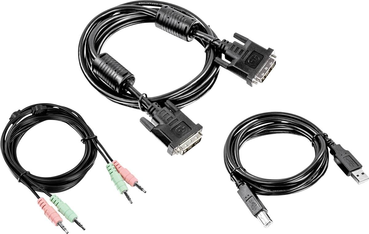 TRENDnet Kabelset DVI-I, USB und Audio KVM TK-232DV 1.8m - TK-CD06