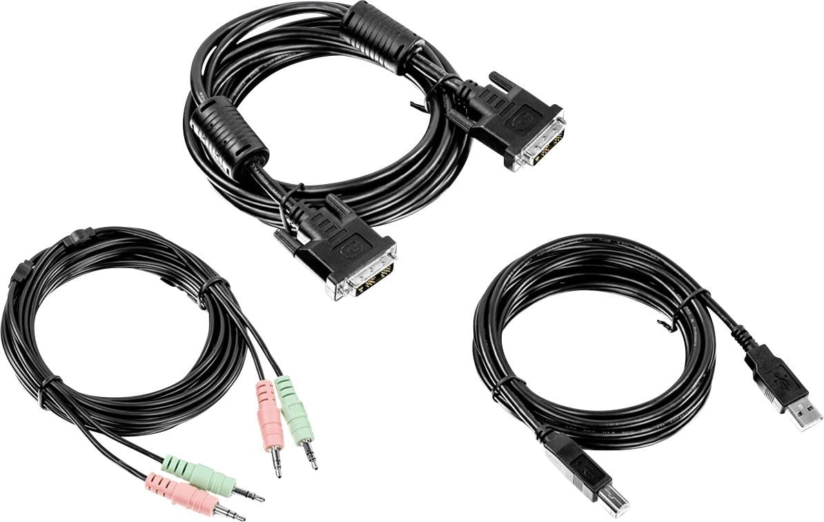 TRENDnet Kabelset DVI-I, USB und Audio KVM TK-232DV 3m - TK-CD10