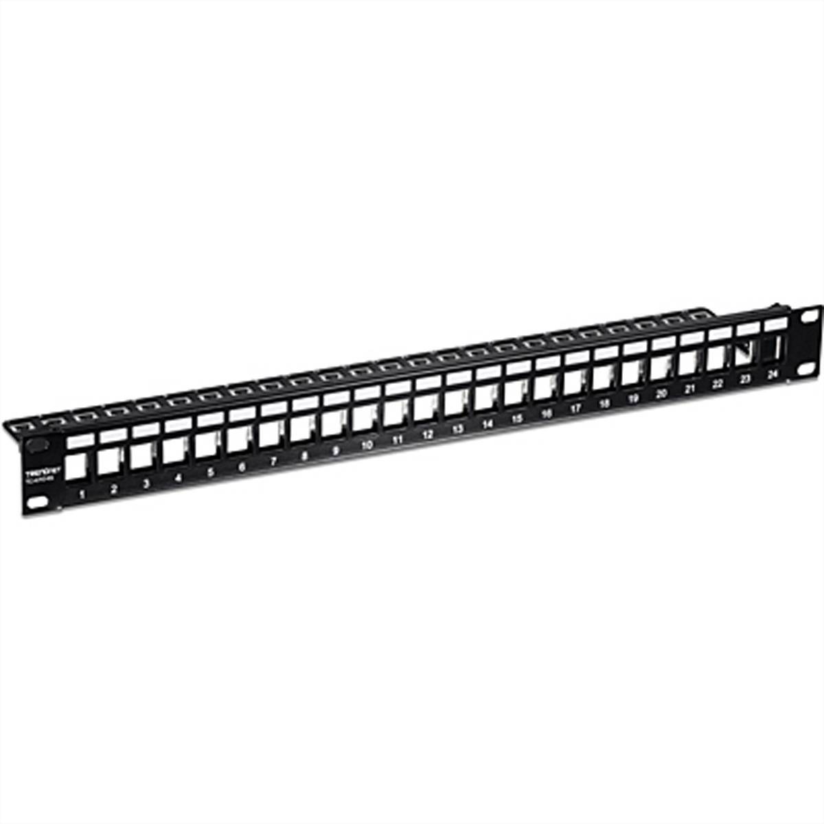 TRENDnet Patchpanel 24 port Cat6 geschirmt 1U 19 rackmount - TC-KP24S