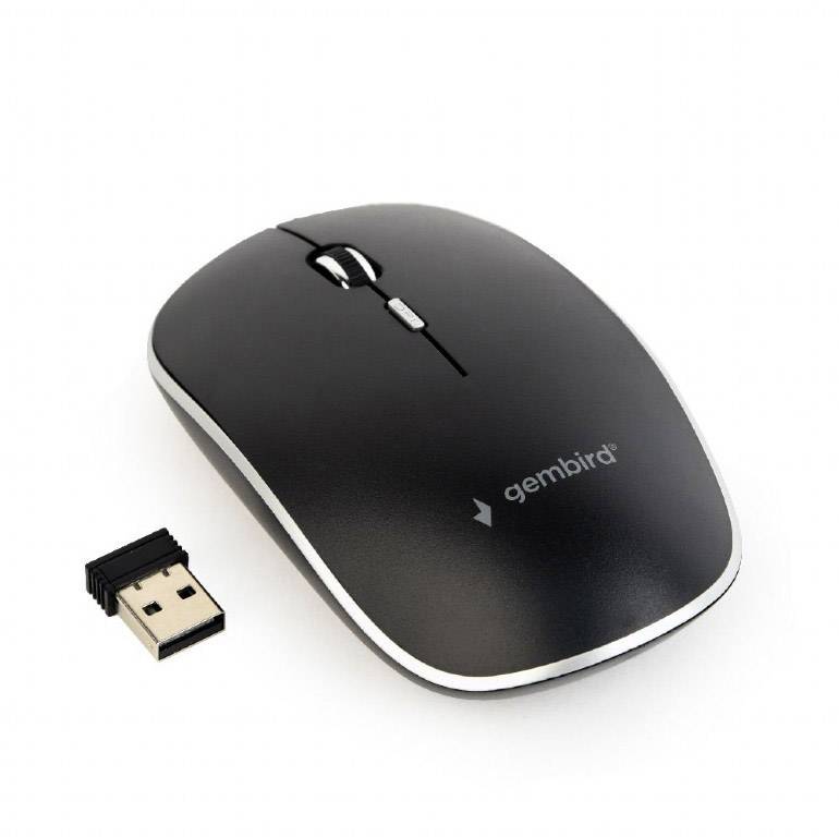 gembird Maus OPT WIRELESS 4 Tasten inkl. nano USB schwarz - MUSW-4B-01