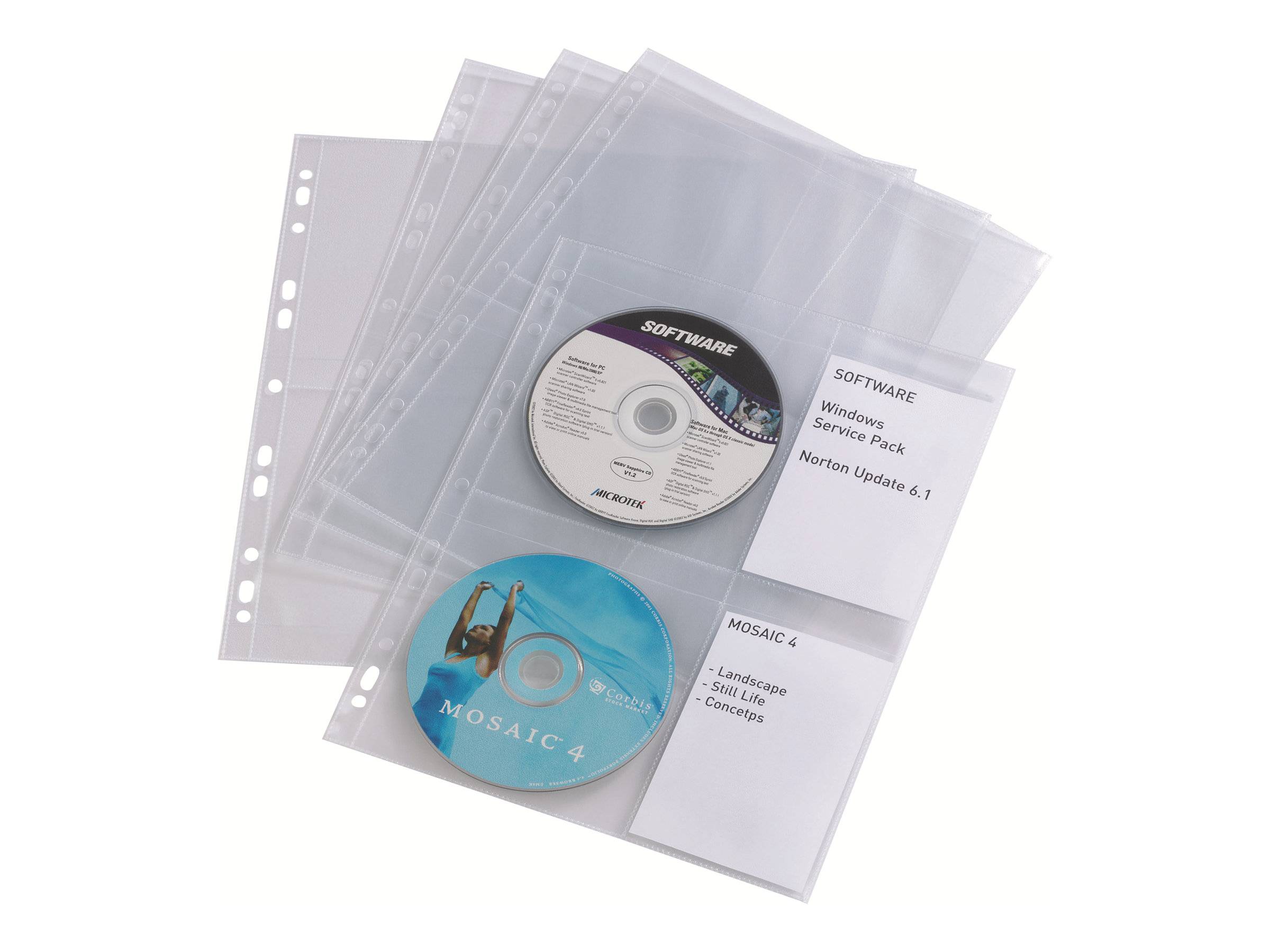 DURABLE CD/DVD COVER light M Pck a 10 Taschen transparent