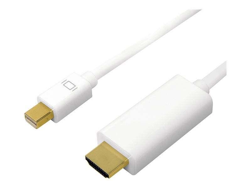 Logilink 4K Mini DisplayPort-Kabel DP 1.2 zu HDMI 1.4 2m CV0123 (BILD1)