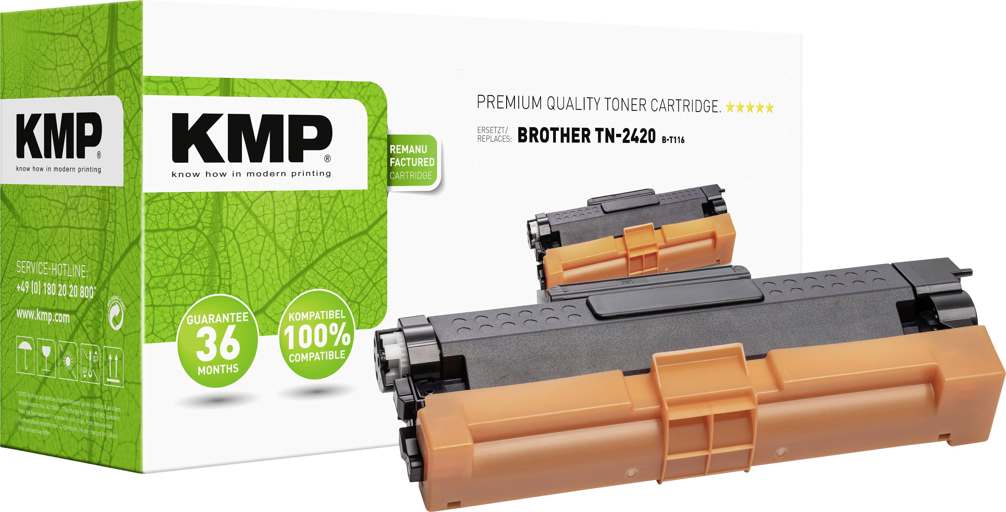 KMP Toner Brother TN-2420/TN2420 black 3000 S. B-T116 remanufactured - 1267,3000