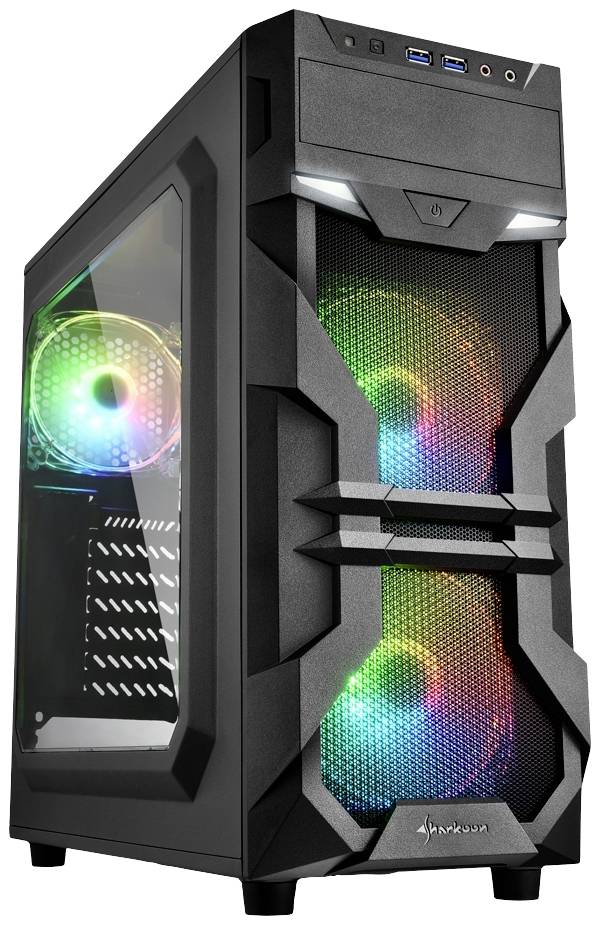 Sharkoon Gehäuse VG7-W RGB ATX 1xAcryl schwarz - 4044951026869