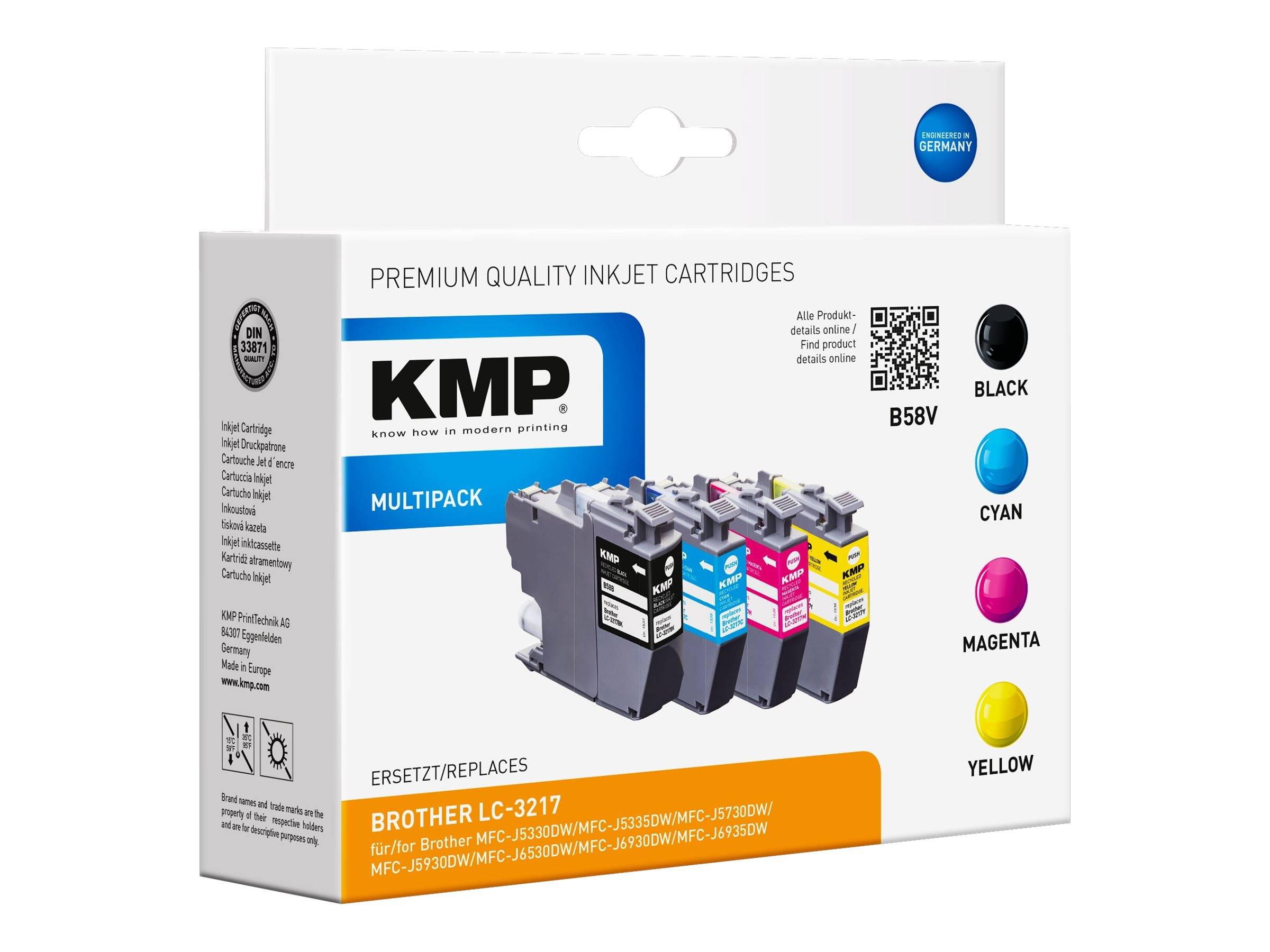 KMP Patrone Brother LC-3217VA LDR Multip. 4x550 S. B58V refilled - 1537,4805