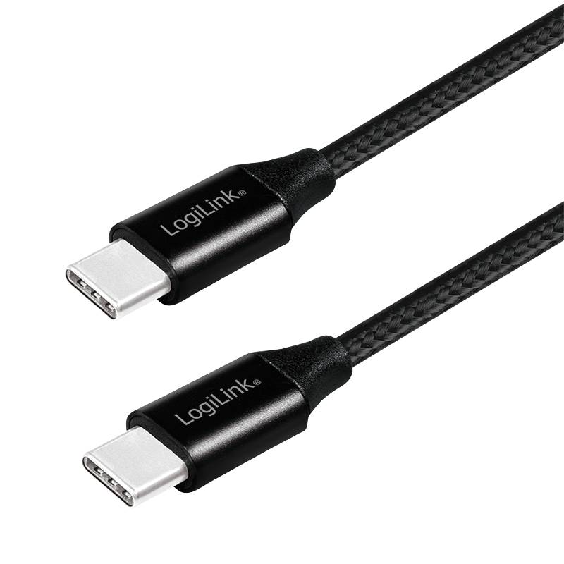 Logilink USB 2.0 Kabel, USB-C zu USB-C, schwarz, 0,3m - CU0153