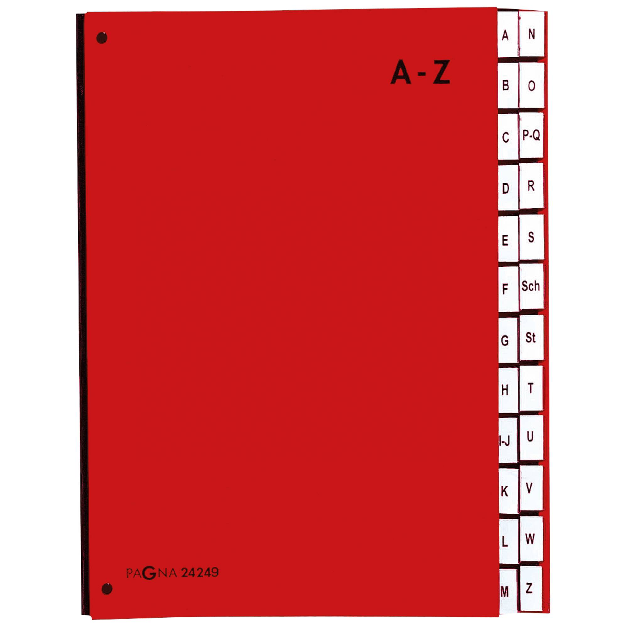 PAGNA Pultordner Color 24 Fächer A-Z rot