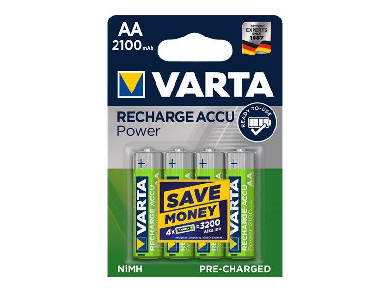 Varta Akku RECHARGE Power AA HR6 2100mAh 4St. - 56706101404