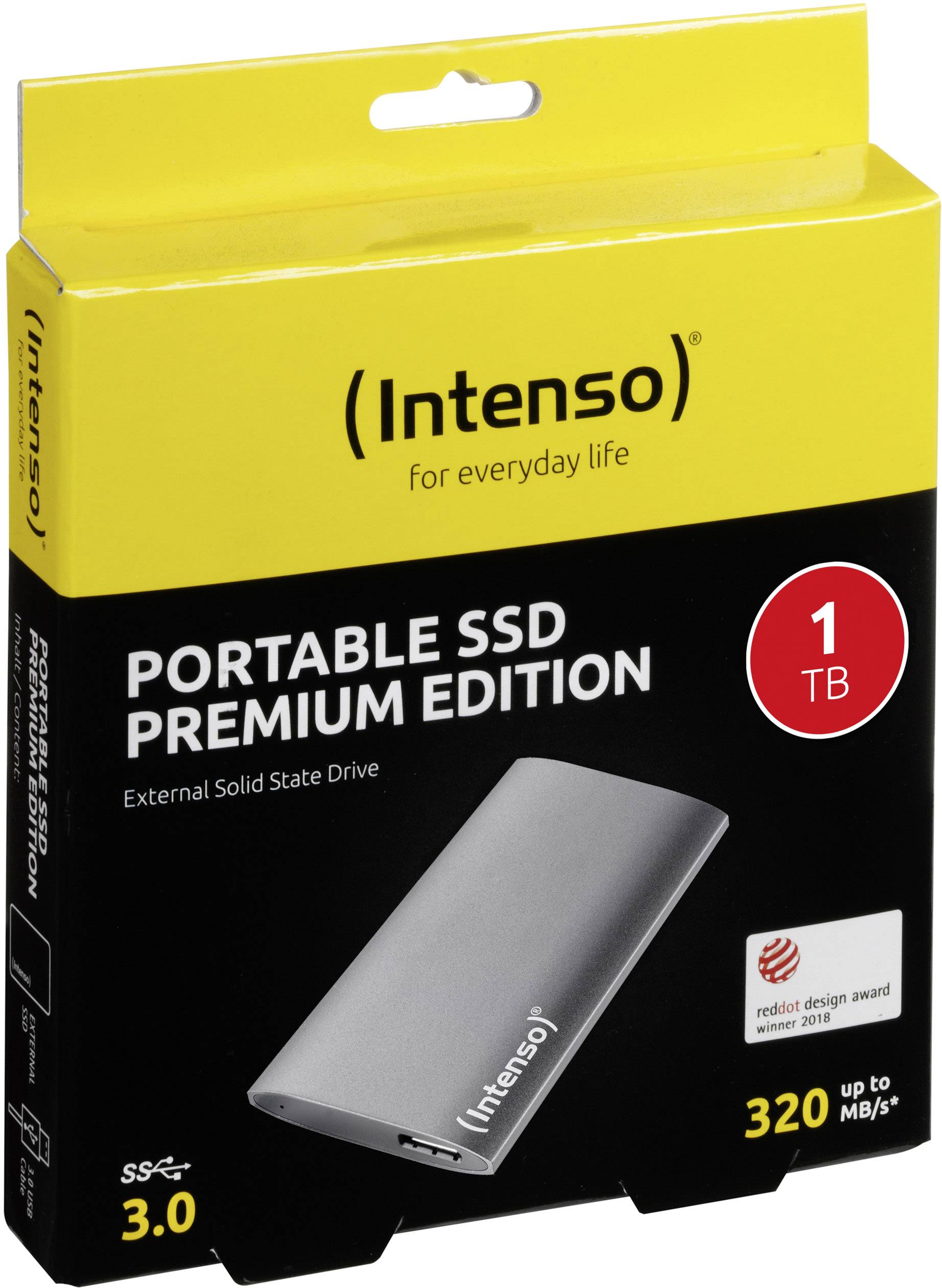 Intenso 4.6cm (1,8) 1TB SSD extern USB 3.0 Alu Premium - 3823460