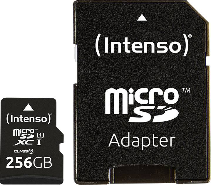 SD MicroSD Card 256GB Intenso SDXC UHS-I Class10 - 3423492