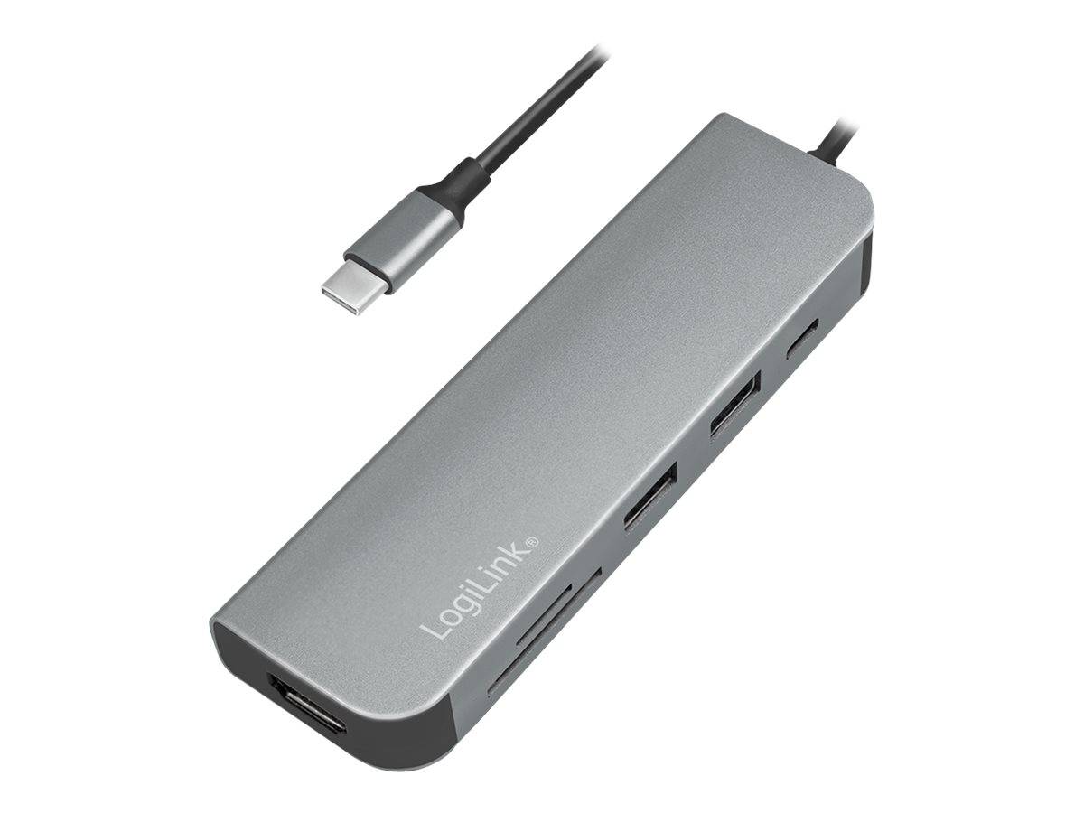 LogiLink USB-C HUB, HDMI, PD, Kartenleser, USB 3.2 GEN 1x1 - UA0343