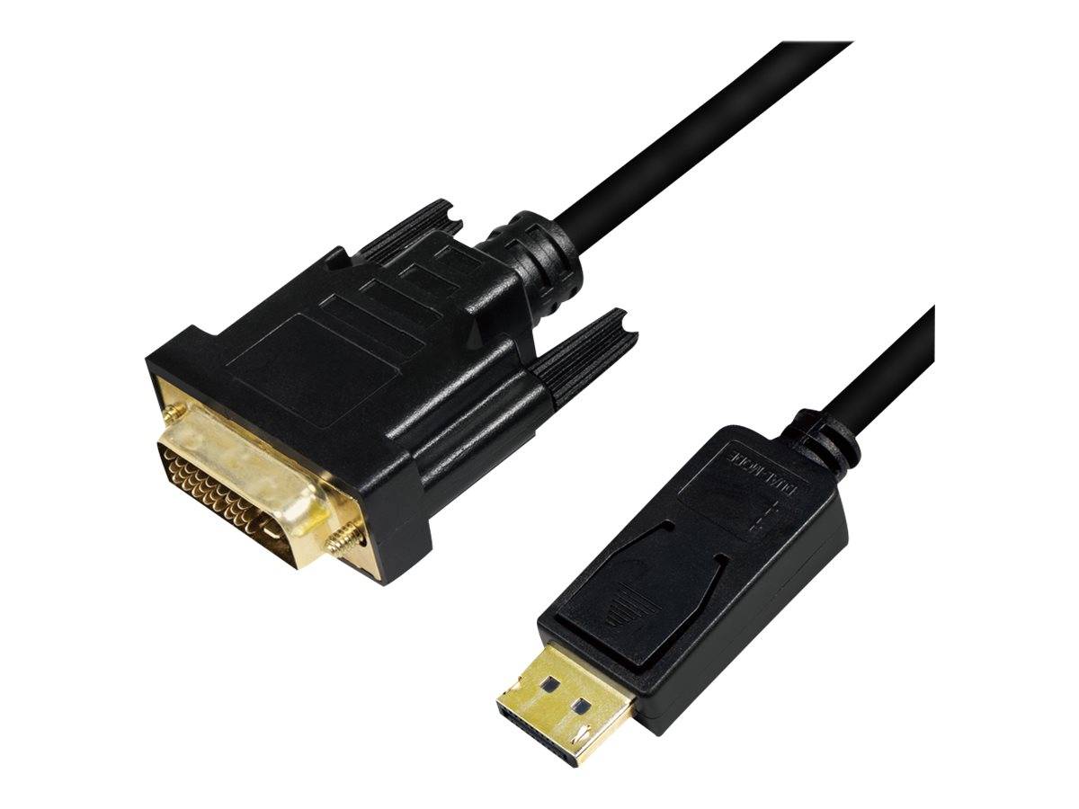 Logilink DisplayPort-Kabel DP 1.2 zu DVI 1.2 2,0m schwarz - CV0131