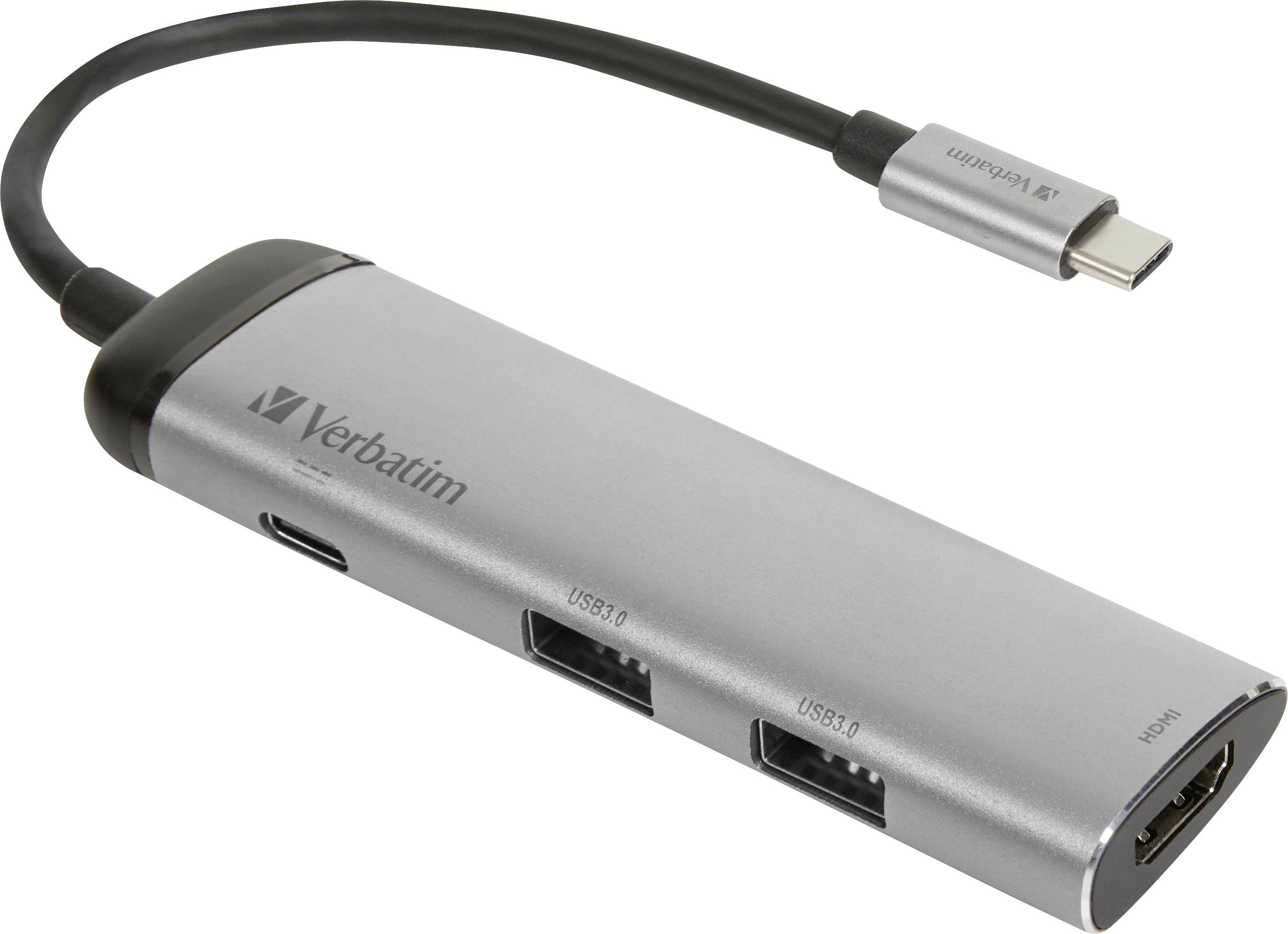 USB-C Adapter Verbatim USB 3.1 GEN 1/ USB 3.0 x 2 HDMI - 49140